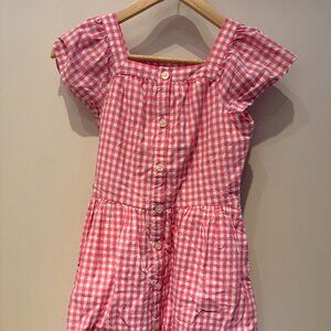 Gap Girls Pink Gingham Button Down Dress | Size 10 L